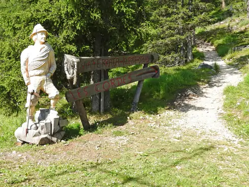 Zugang zum Klettersteig »Les Cordes«