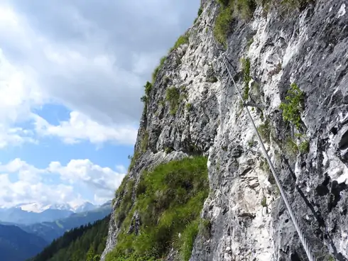 Am Klettersteig »Les Cordes«